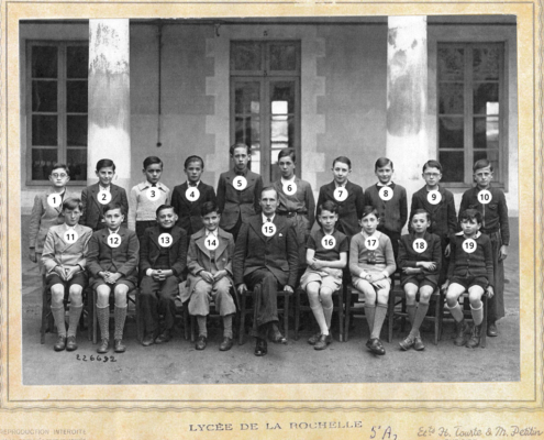 Fromentin - Année 1940-41 : 5e A2 (numéros) [Source : Pierre Dazelle]