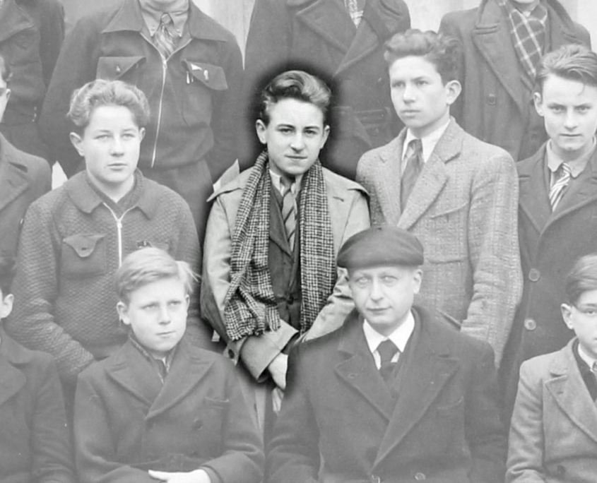 Fromentin - Année 1945-46 : classe de 3e AB : élève Pierre Bergé [Archives départementales 17]