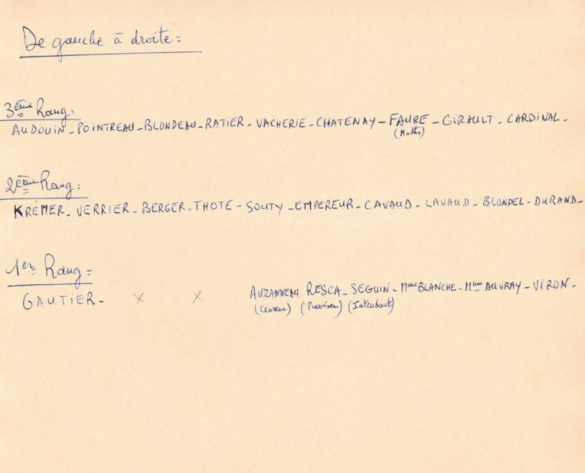 Fromentin - Année 1953-54 : Professeurs (noms) [Source : Association des anciens du lycée-collège Fromentin]
