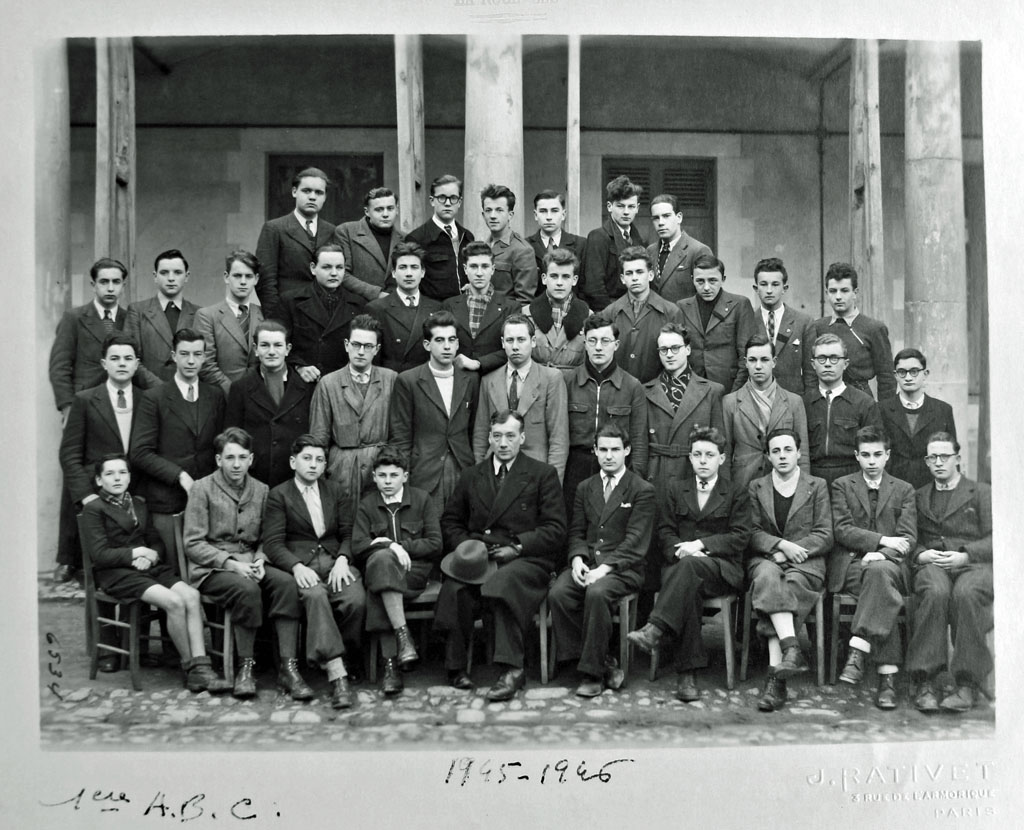 Fromentin - Année 1945-46 : classe de 1re ABC [Archives départementales 17]