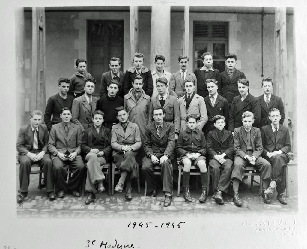 Fromentin - Année 1945-46 : classe de 3e Moderne [Archives départementales 17]