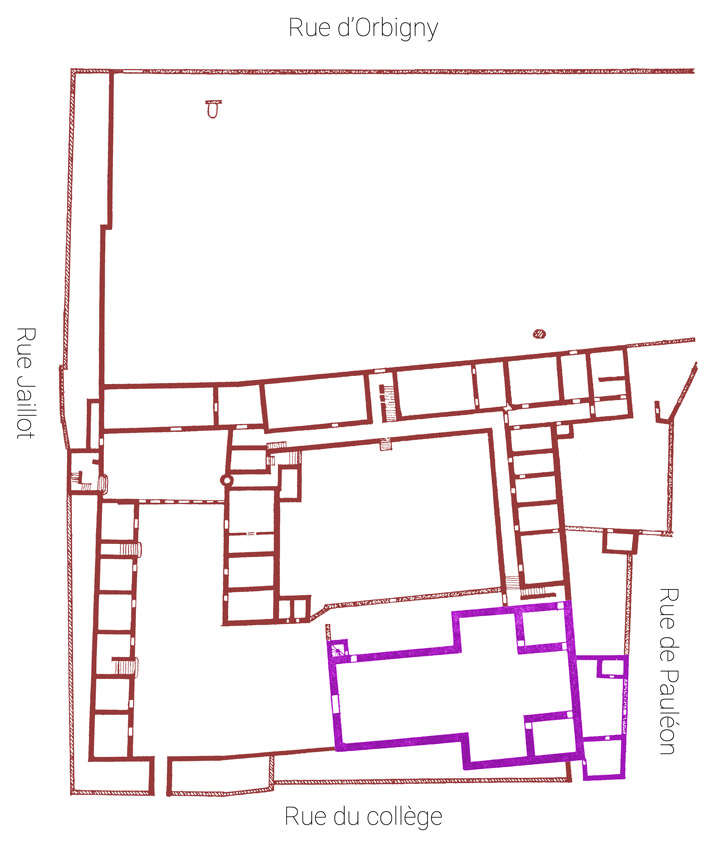 Plan du lycée-collège Fromentin avant 1842