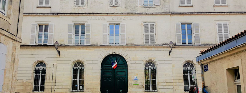 Façade actuelle du collège Fromentin de La Rochelle