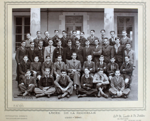 Fromentin - Année 1940-41 : classe de 3e AA' [Archives départementales 17]
