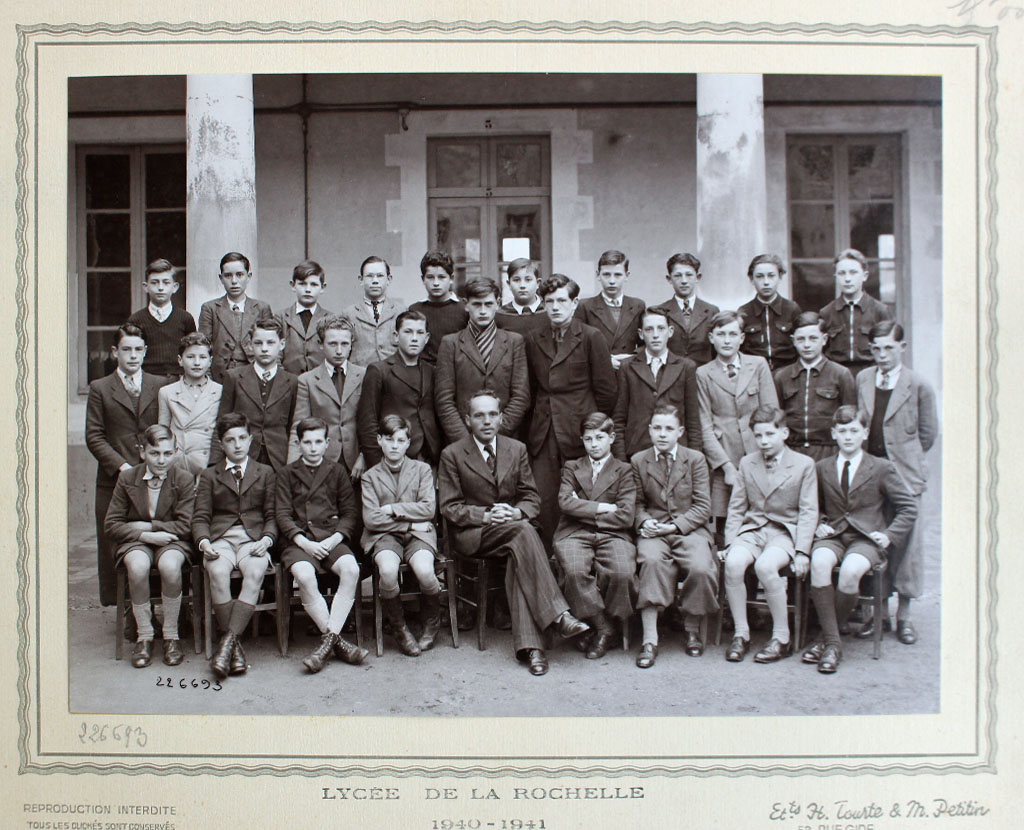Fromentin - Année 1940-41 : classe de 4e A'2B [Archives départementales 17]