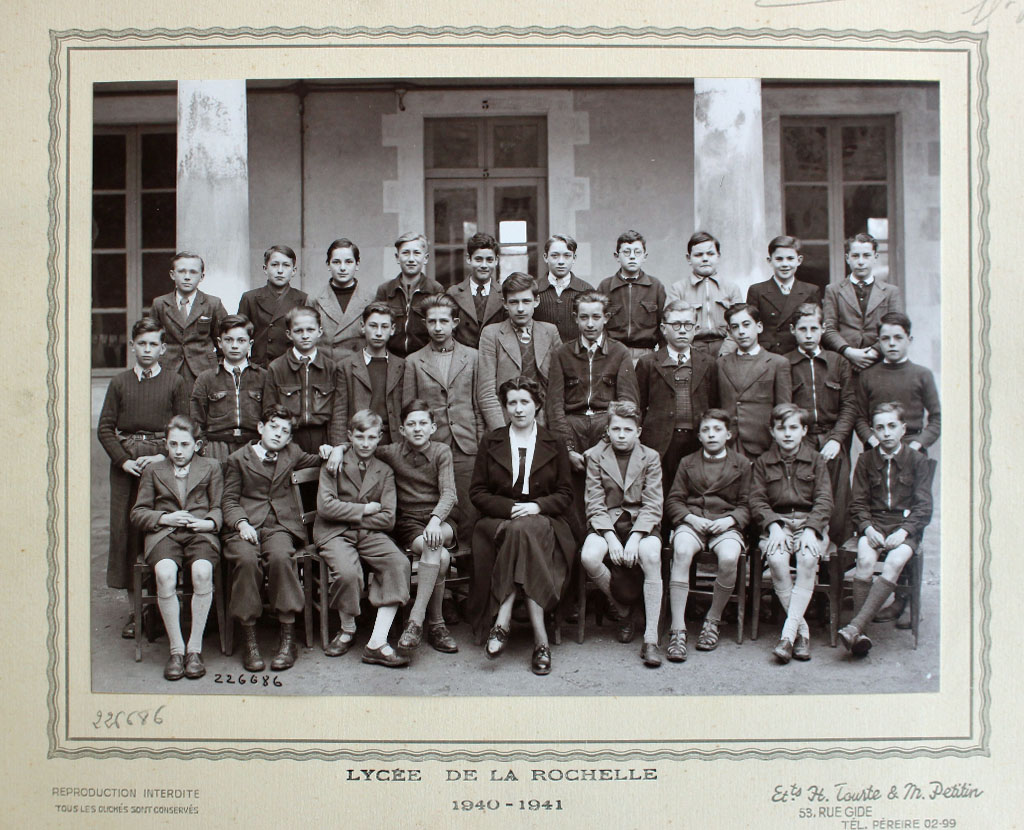 Fromentin - Année 1940-41 : classe de 5e A1B [Archives départementales 17]