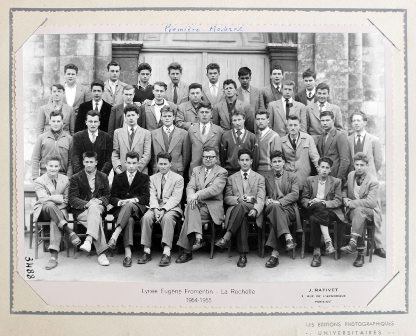 Fromentin - Année 1954-55 : classe de première moderne [Archives départementales 17]