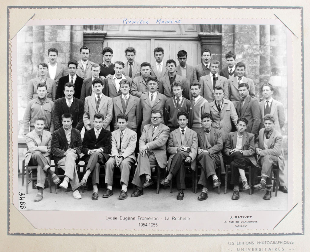 Fromentin - Année 1954-55 : classe de première moderne [Archives départementales 17]