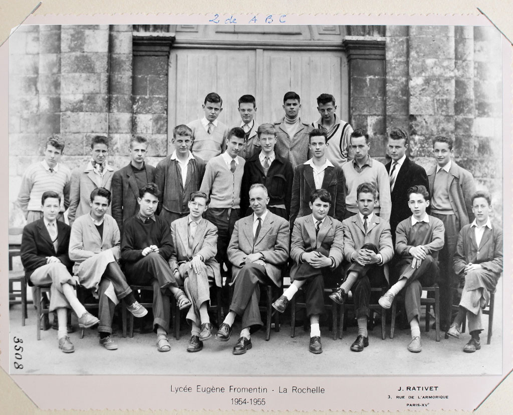 Fromentin - Année 1954-55 : classe de seconde ABC [Archives départementales 17]