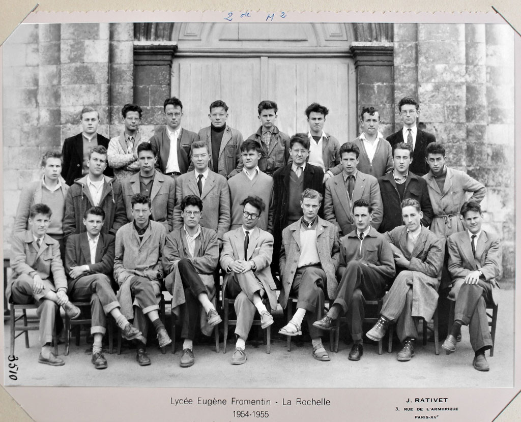 Fromentin - Année 1954-55 : classe de seconde moderne 2 [Archives départementales 17]