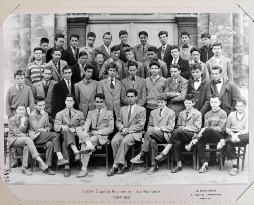 Fromentin - Année 1954-55 : classe de troisième moderne [Archives départementales 17]
