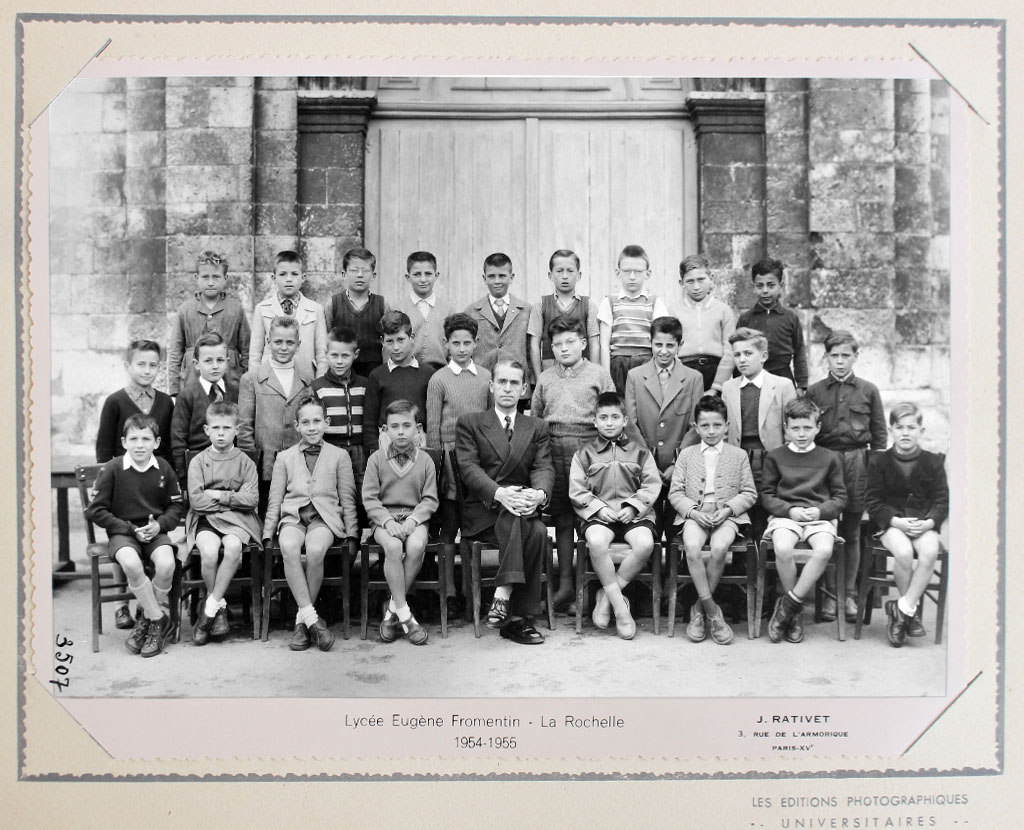 Fromentin - Année 1954-55 : classe de septième 1 [Archives départementales 17]