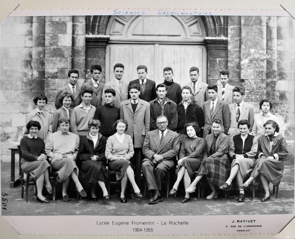Fromentin - Année 1954-55 : classe de sciences expérimentales [Archives départementales 17]