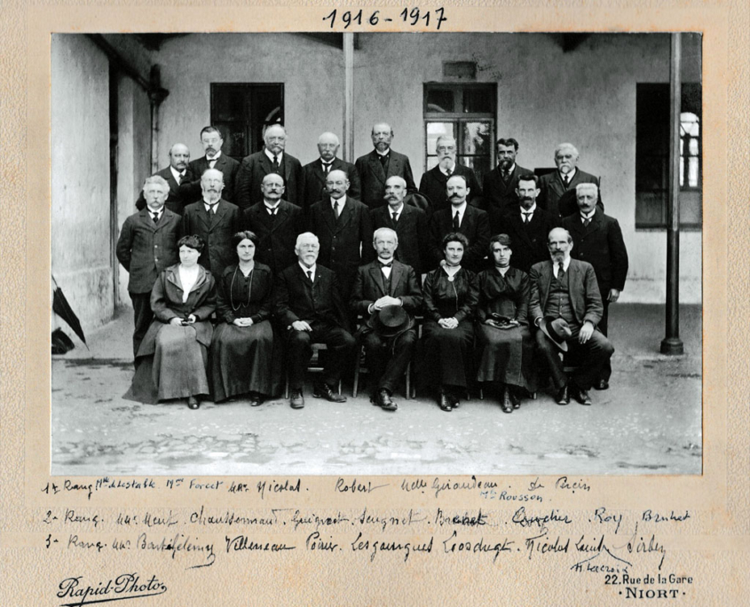 Fromentin - Année 1916-17 : Professeurs (avec noms) [Source : Association des anciens du lycée-collège Fromentin]