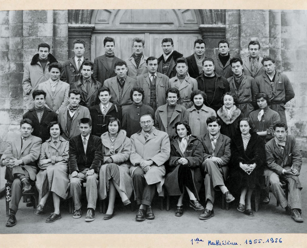 Fromentin - Année 1955-56 : Classe de 1re Maths-Elem [Source : Robert Blanc]