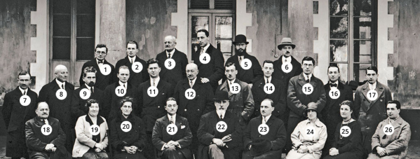 Fromentin - Année 1929-30 : Professeurs (avec numéros) [Source : Association des anciens du lycée-collège Fromentin]