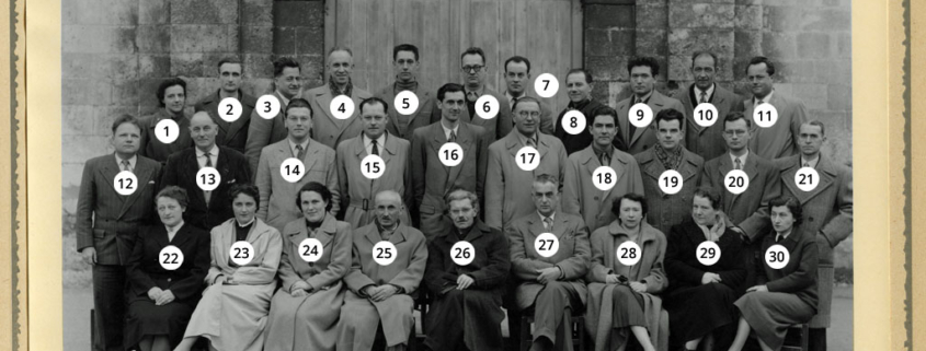 Fromentin - Année 1955-56 : Professeurs (avec numéros) [Source : Henri-Jean Resca]