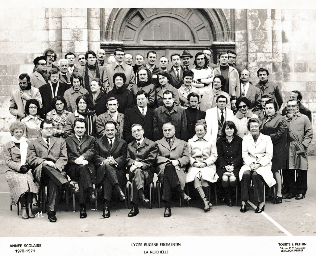 Fromentin - Année 1970-71 : Professeurs [Source : Association des anciens élèves de Fromentin]